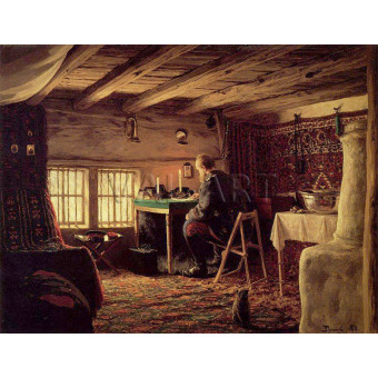 РЕПРОДУКЦИИ НА КАРТИНИ Стаята на командира на Русчукския отряд в Брестовица (1878)